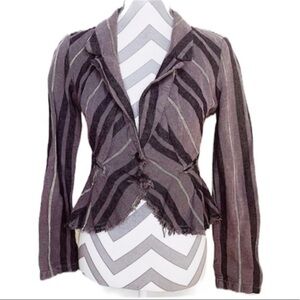 Free People 0 stripped blazer